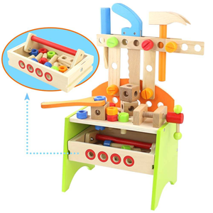 ست اسباب بازی میز ابزار چوبی Wooden tool table toy set -اسباب بازی